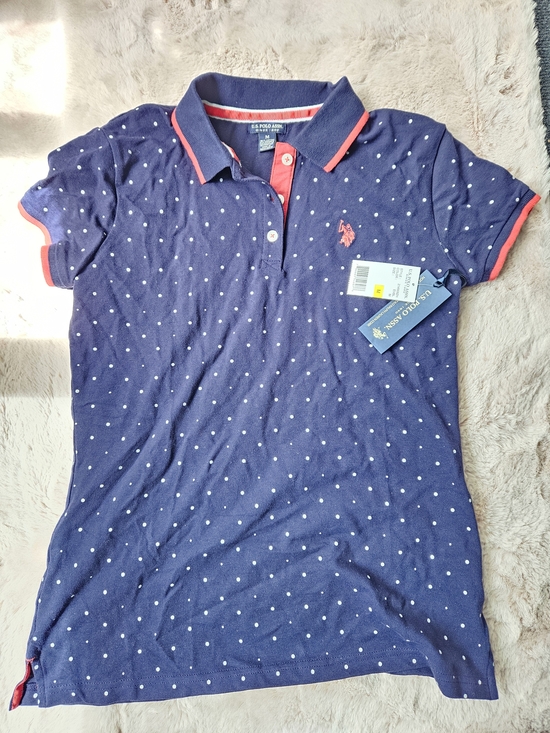 U.S. Polo Assn. Tops - U.S. Polo Assn. Navy Polo with Red and White Trim